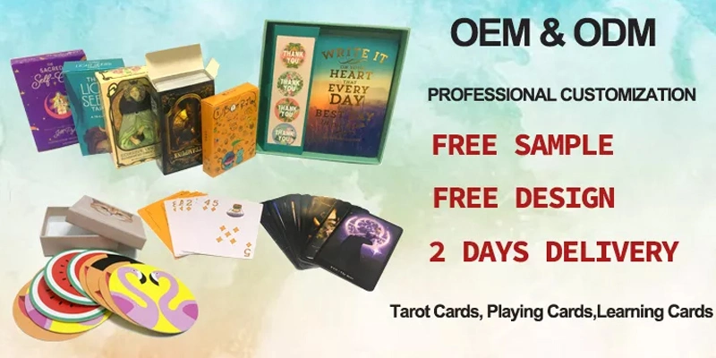 Popular Product Custom Gold Gilt Edges Board Game Tarot Cards Oracle Deck Cards Printing with Packaging