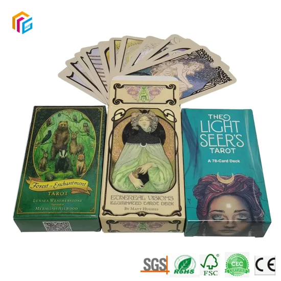 Popular Product Custom Gold Gilt Edges Board Game Tarot Cards Oracle Deck Cards Printing with Packaging